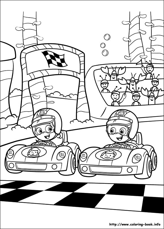 Plansa de colorat cu Bubble Guppies 78 81